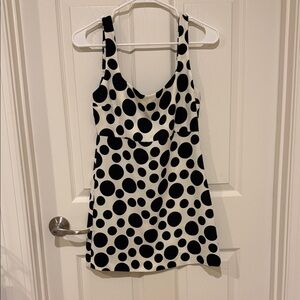 Zara Black and White Polka Dot Mini Dress